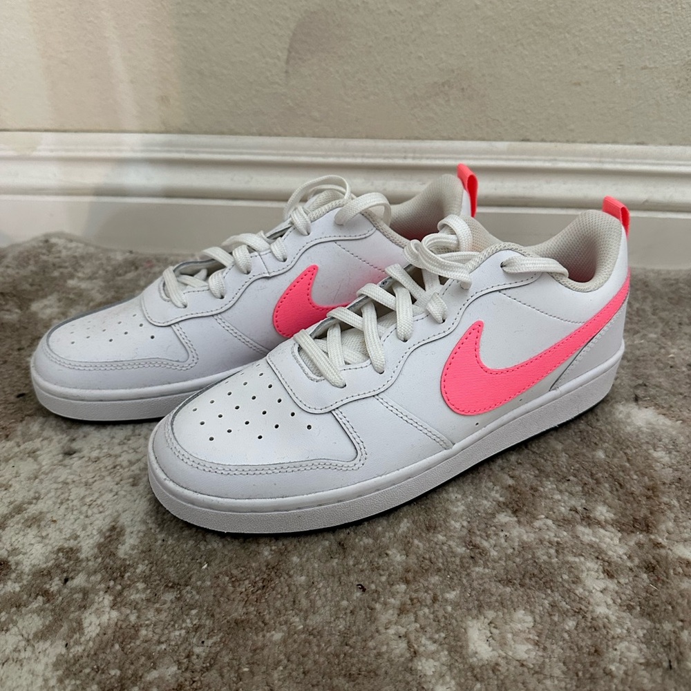 White and Pink Nike Sneakers